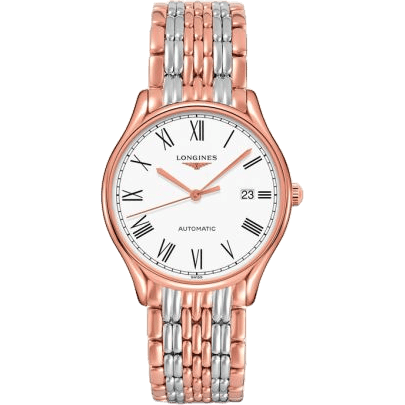 Longines Lyre 38.5 Automatic PVD Red / White - Roman / Bracelet L4.960.1.11.7