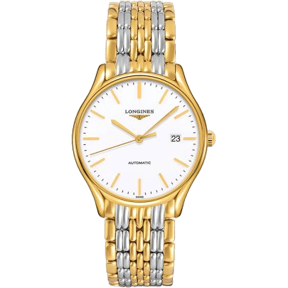 Longines Lyre 38.5 Automatic PVD Gold / White / Bracelet L4.960.2.12.7