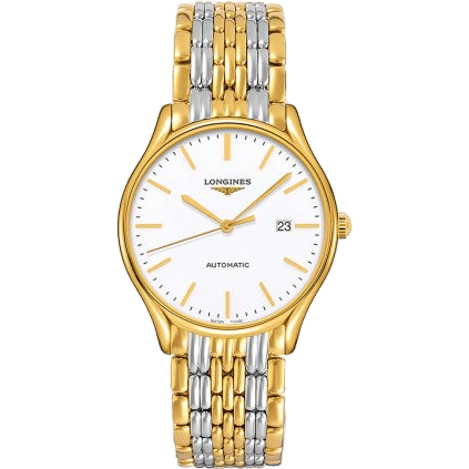 Longines Lyre 40 Automatic PVD Gold / White / Bracelet L4.961.2.12.7