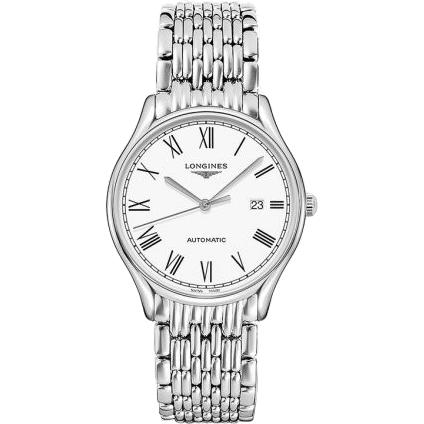 Longines Lyre 40 Automatic Stainless Steel / White - Roman / Bracelet L4.961.4.11.6