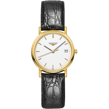 Longines Presence Quartz 30mm PVD Gold / White L4.320.2.12.2