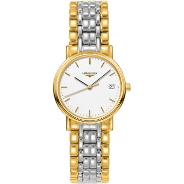 Longines Presence Quartz 30mm PVD Gold / White / Bracelet L4.320.2.12.7