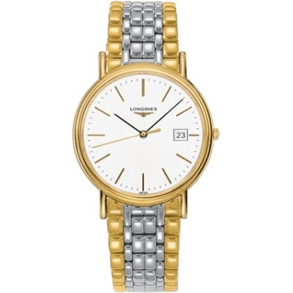 Longines Presence 38.5 Quartz PVD Gold / White / Bracelet L4.790.2.12.7