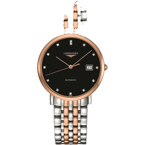 Elegant Collection Automatic 37 Stainless Steel / Red Gold / Black