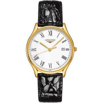 Longines Lyre Quartz 38.5mm PVD Gold / Roman L4.859.2.11.2