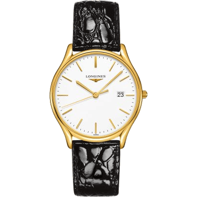 Longines Lyre Quartz 38.5mm PVD Gold / White L4.859.2.12.2
