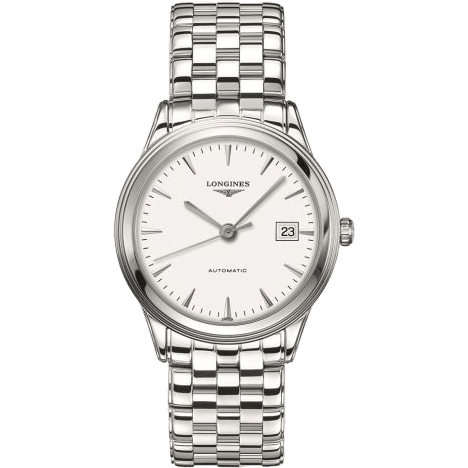 Longines Flagship 38.5 White / Bracelet L4.874.4.12.6