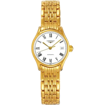 Lyre 25 Automatic PVD Gold / White - Roman / Bracelet