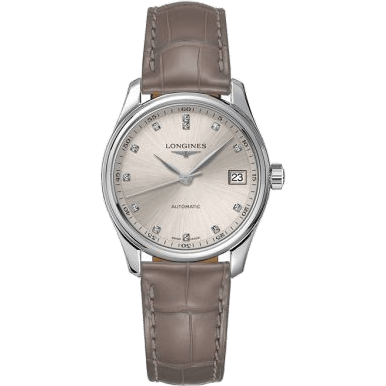 Master Collection Date 34 Stainless Steel / Beige - Diamond
