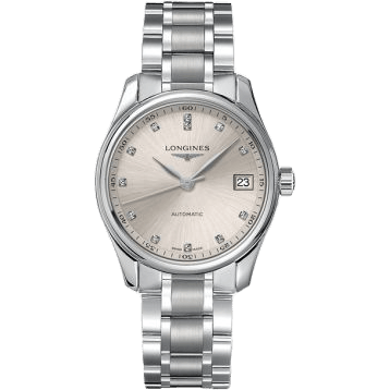 Master Collection Date 34 Stainless Steel / Beige - Diamond / Bracelet