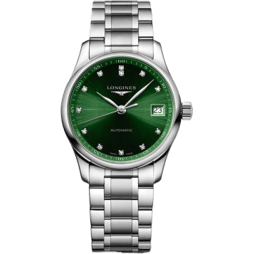 Master Collection Date 34 Stainless Steel / Green - Diamond / Bracelet