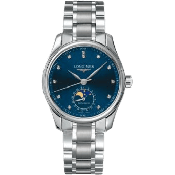 Master Collection 34 Moonphase Stainless Steel / Blue-Diamond / Bracelet