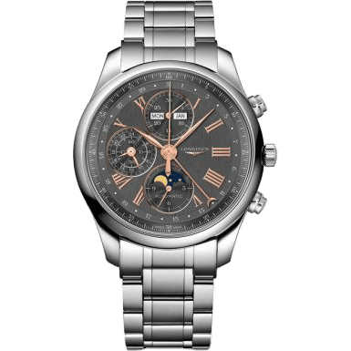 Longines Master Collection 42 Chronograph Calendar Stainless Steel / Anthracite / Bracelet L2.773.4.61.6