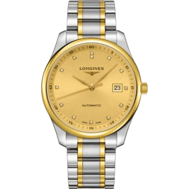 Longines Master Collection 42 Date Stainless Steel / Yellow Gold / Champagne-Diamond / Bracelet L2.893.5.37.7