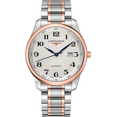 Master Collection 42 Date Stainless Steel / Pink Gold / Silver-Arabic / Bracelet