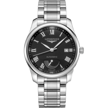 Master Collection 40mm Power Reserve Stainless Steel / Black-Roman / Bracelet