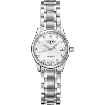 Longines Master Collection Date 25.5 Stainless Steel / MOP / Bracelet L2.128.4.87.6