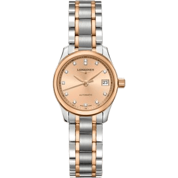 Longines Master Collection Date 25.5 Stainless Steel - Pink Gold / Bronze / Bracelet L2.128.5.99.7