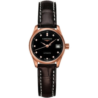 Longines Master Collection Date 25.5 Pink Gold / Black L2.128.8.57.3
