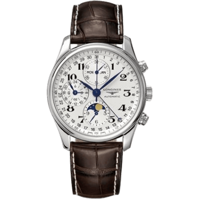 Master Collection 40 Chronograph Calendar Stainless Steel / Silver / Alligator