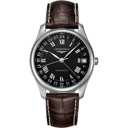 Longines Master Collection 42 24h Stainless Steel / Black-Roman / Alligator L2.718.4.51.5