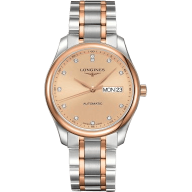 Master Collection 38.5 Day Date Stainless Steel / Pink Gold / Pink-Diamond / Bracelet