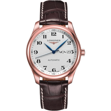 Master Collection 38.5 Day Date Pink Gold / Silver-Arabic / Alligator