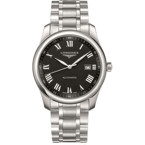 Master Collection 40 Date Stainless Steel / Black Roman / Bracelet