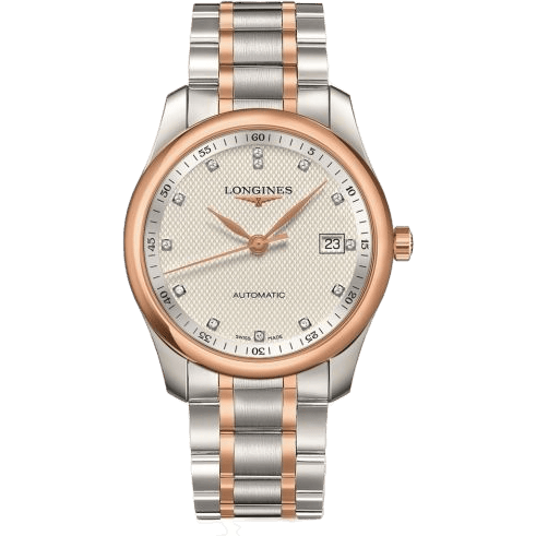 Longines Master Collection 40 Date Stainless Steel / Pink Gold / Silver-Diamond / Bracelet L2.793.5.77.7