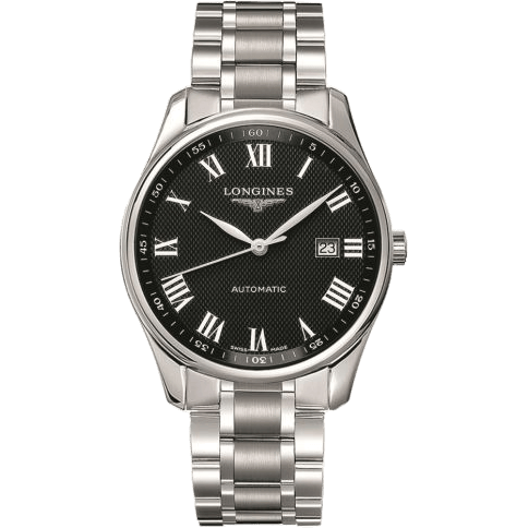 Longines Master Collection 42 Date Stainless Steel / Black Roman / Bracelet L2.893.4.51.6