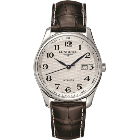 Longines Master Collection 42 Date Stainless Steel / Silver-Arabic / Alligator L2.893.4.78.3