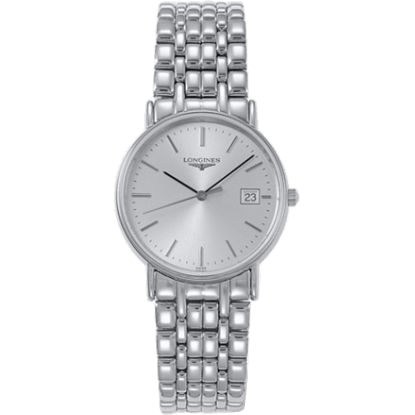 Longines Presence 33 Quartz Stainless Steel Silver Bracelet L4.720.4.72.6