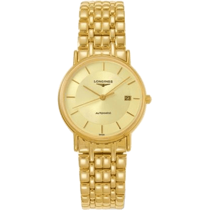 Longines Presence 34.5 Automatic Yellow Stick Yellow Bracelet L4.721.2.42.8