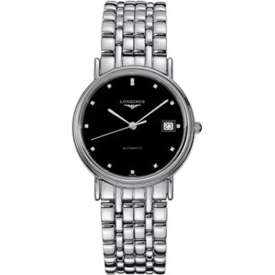 Longines Presence 34.5 Automatic Stainless Steel Black Diamond L4.721.4.97.6