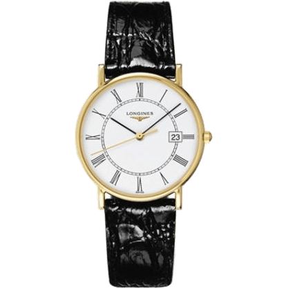 Longines Presence 33.5 Quartz Yellow Gold / White - Roman L4.743.6.11.2