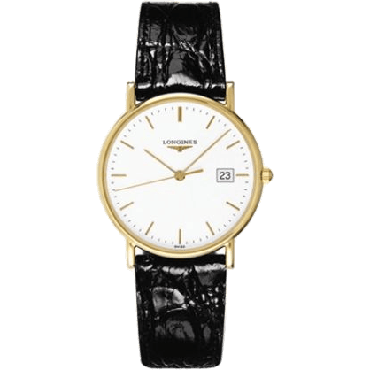 Longines Presence 33.5 Quartz Yellow Gold / White L4.743.6.12.2