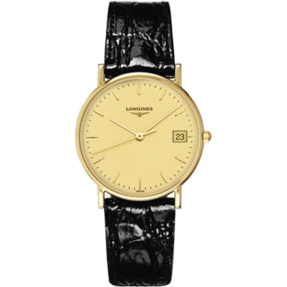 Longines Presence 33.5 Quartz Yellow Gold / Champagne L4.743.6.32.2