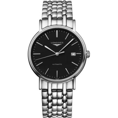 Longines Presence 38.5 Automatic Stainless Steel / Black / Bracelet L4.921.4.52.6