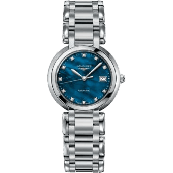 Longines PrimaLuna Automatic 30 Stainless Steel / Blue MOP / Bracelet L8.113.4.98.6