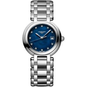 PrimaLuna Quartz 26.5 Stainless Steel / Blue MOP - Diamond / Bracelet