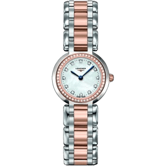 Longines PrimaLuna Quartz 23 Two Tone Pink Diamond MOP L8.109.5.89.6