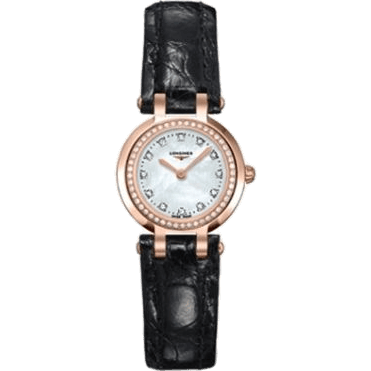 Longines PrimaLuna Quartz 23 Pink Gold Leather Diamond MOP L8.109.9.87.2