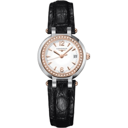Longines PrimaLuna Quartz 26.5 Stainless Steel / Pink Gold / Diamond / White L8.110.5.19.2