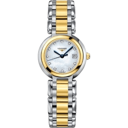 Longines PrimaLuna Quartz 26.5 Stainless Steel / Yellow Gold / MOP / Bracelet L8.110.5.93.6