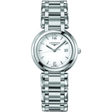 Longines PrimaLuna Quartz 30 Stainless Steel / White / Bracelet L8.112.4.16.6