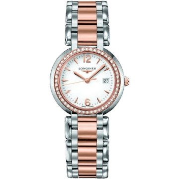 PrimaLuna Quartz 30 Stainless Steel / Pink Gold / Diamond / White / Bracelet
