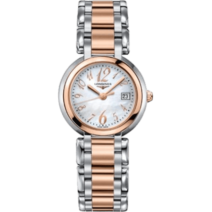 PrimaLuna Quartz 30 Stainless Steel / Pink Gold / MOP - Arabic / Bracelet