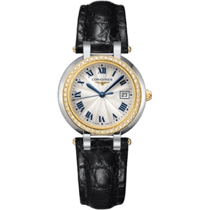 Longines PrimaLuna Quartz 30 Stainless Steel / Yellow Gold / Diamond / Silver - Roman L8.112.5.95.2
