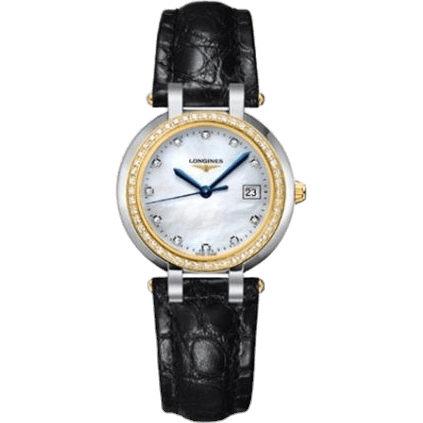 Longines PrimaLuna Quartz 30 Stainless Steel / Yellow Gold / Diamond / MOP L8.112.5.97.2