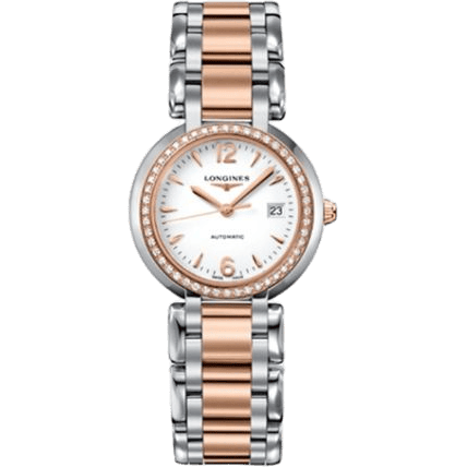Longines PrimaLuna Automatic 30 Two Tone Pink Diamond Arabic L8.113.5.19.6
